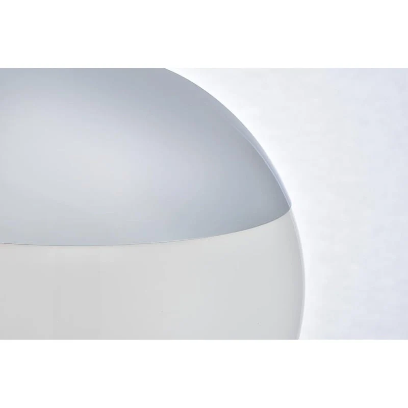 Frosted White Glass 1-Light 8-inch Pendant