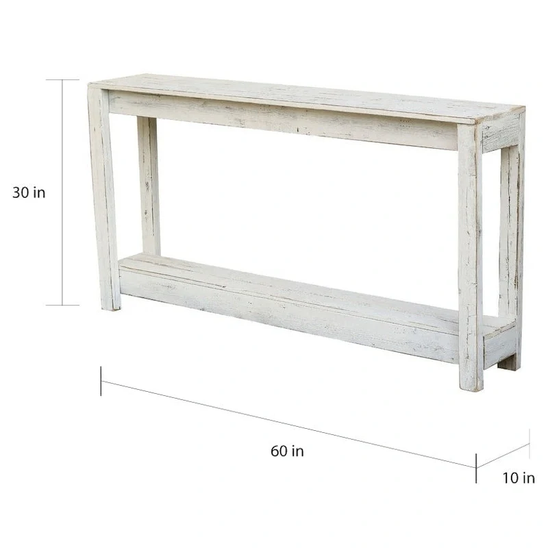 Rustic Farmhouse Handmade Reclaimed Wood Sofa Console Table