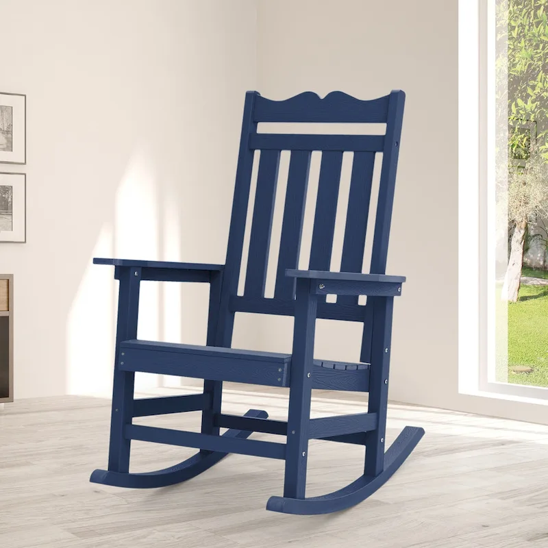 BONOSUKI Patio Adirondack Rocking Chair,Fire Pit Chair Weather Resistant