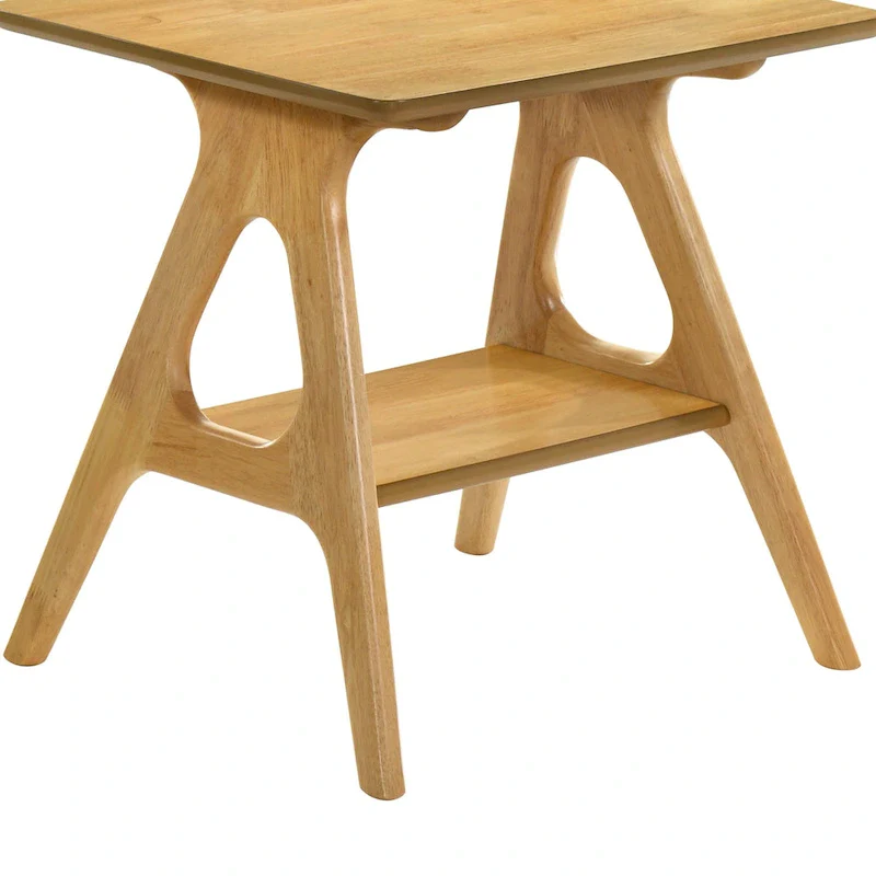 Mid-Century Modern Wood 3-Piece Coffee Table Set