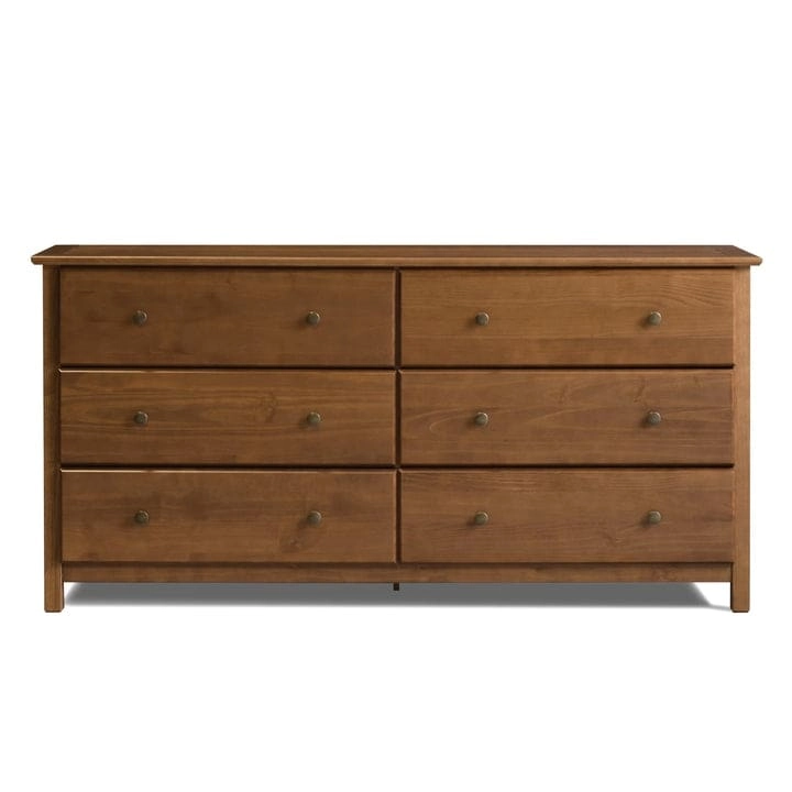 Grain Wood Furniture Shaker-style 6-drawer Solid Wood Dresser