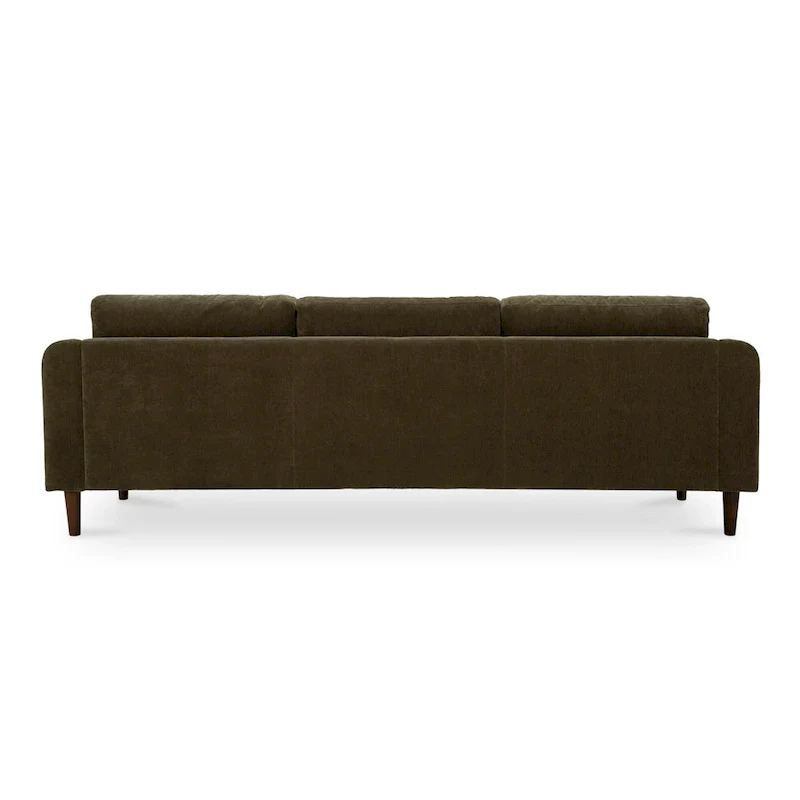 Drew Sectional with Reversible Chaise, Dark Brown - 98 X 59.2 X 33.5
