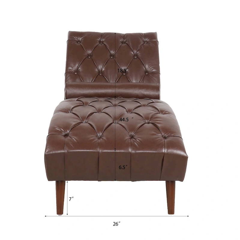 62W Upholstered Chaise Lounge