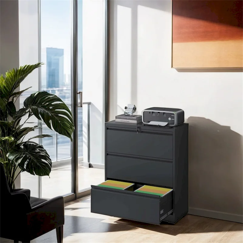 Lateral File Cabinet 3 Drawer,with Lock,Lockable File Cabinet