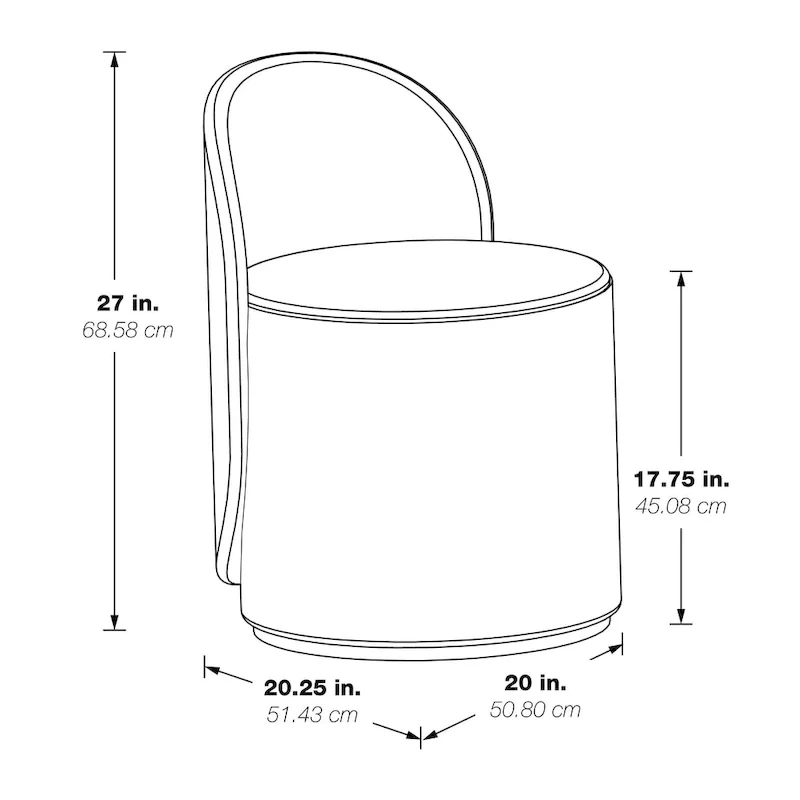Lystra Swivel Vanity Chair