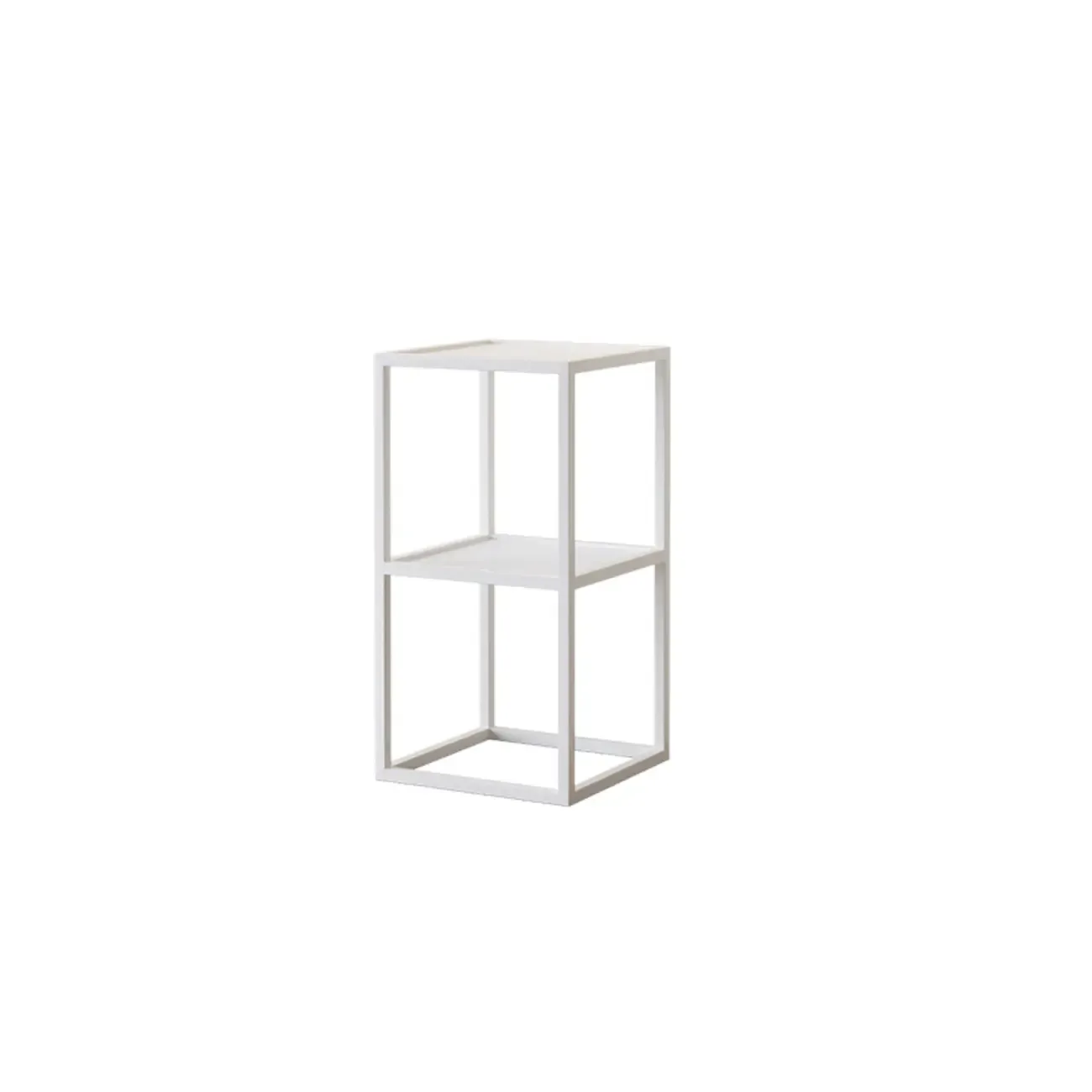 Modern Cube Open Metal Frame Black Bookcase