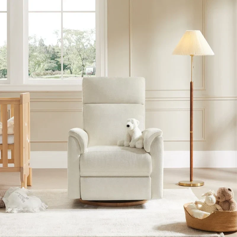 Power Swivel Nursery Recliner Chair with Nightlight
