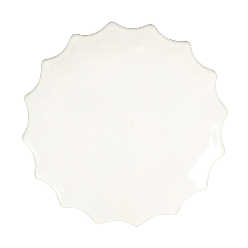 Elegant Sculpted Stoneware Stool - 15.3L x 15.3W x 19.8H