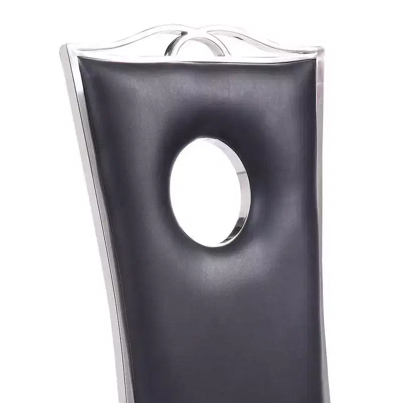 Acme Furniture Cyrene Dining Chairs Black Synthetic Leather/Stainless Steel
