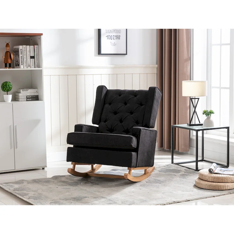 Modern 33.8 Tufted Rocking Chair
