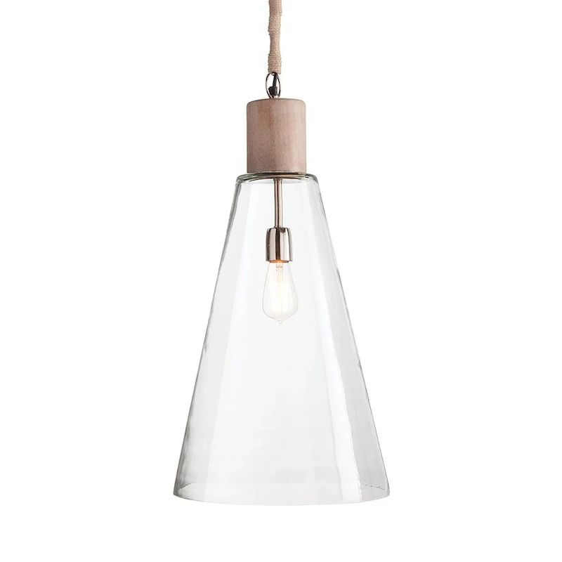 Anselm Pendant Whitewash Finish - 14.5 x14.5 x27