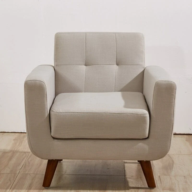 US Pride Furniture Grace Rainbeau Mid-Century Tufted Upholstered Rainbeau Living Room Chair