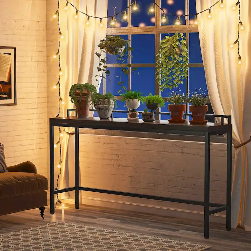 70.9 Extra Long Sofa Console Table, Behind The Couch Table Narrow Entryway Table