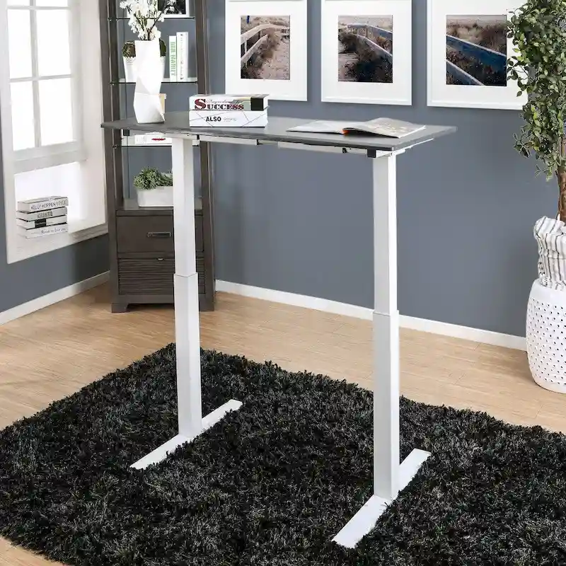 Furniture of America Hix Industrial Adjustable Standing Desk