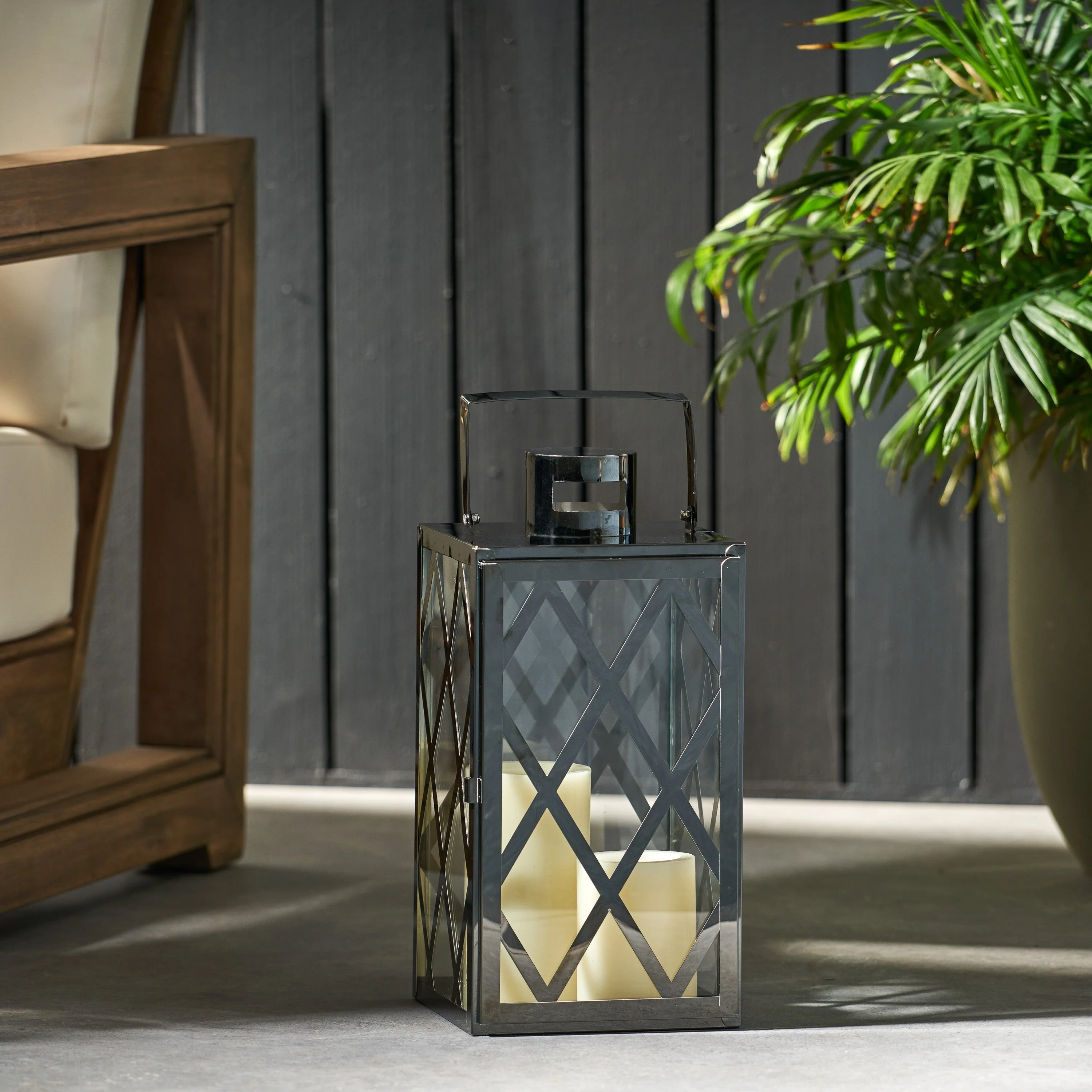 Cecil Outdoor 14 Modern Stainless Steel Lantern