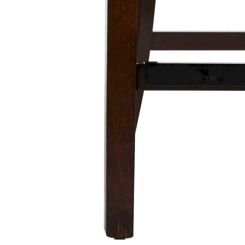 SAFAVIEH Dottie 26-inch Tufted Wing Back Counter Stool - Grey / Espresso (Set of 2) - 22.5  x 25  x 41  - 22.5  x 25  x 41