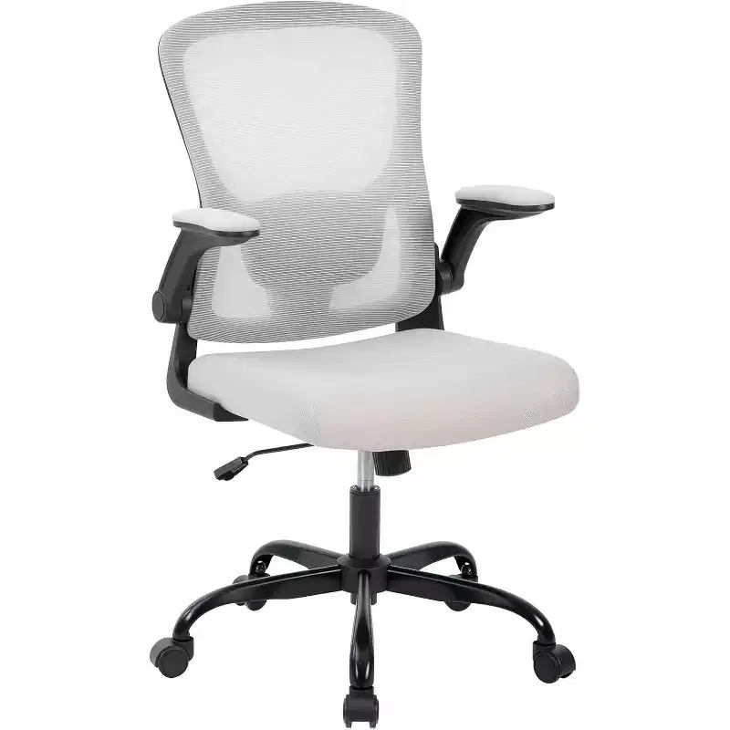 Garvee Ergonomic Mesh Office Chair with Adjustable Lumbar Support, Flip-Up Armrests, High Back Swivel, Rolling Executive Desk Chair for Home Office
