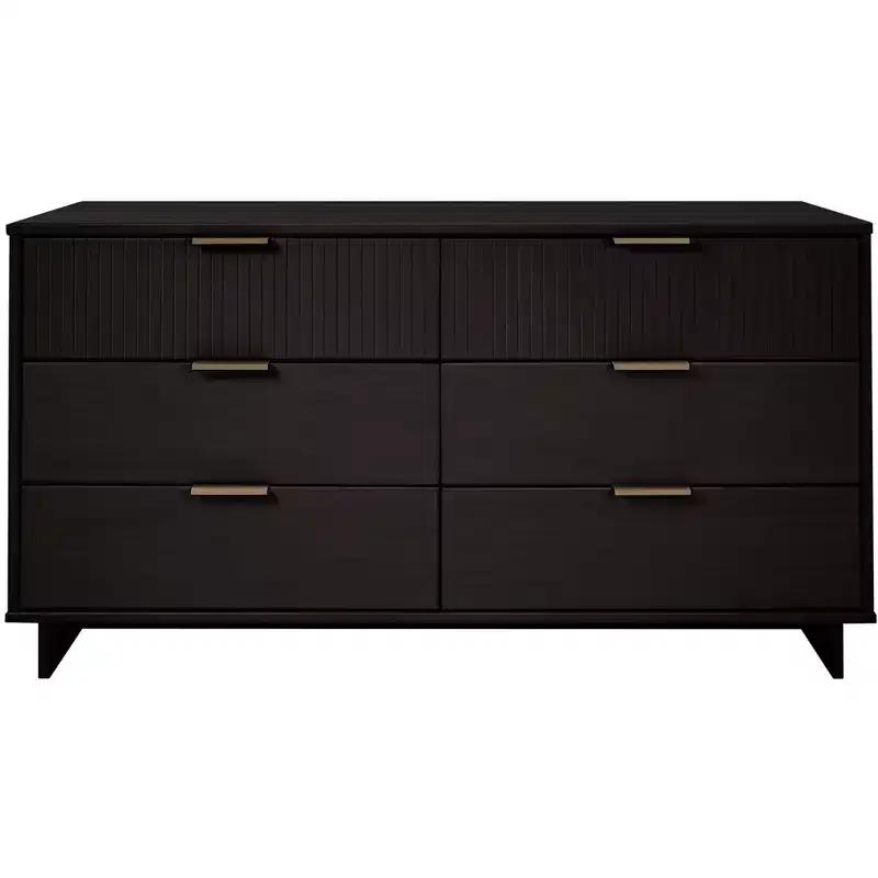GDFStudio Biljon 55 Modern Glam Double Wide Dresser with 6 Drawers