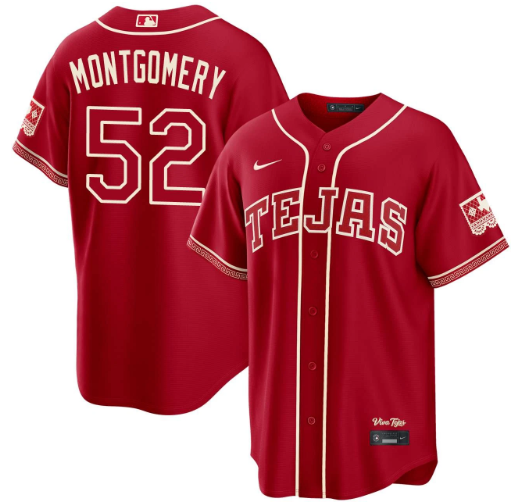 Jordan Montgomery Texas Rangers Red 2026 City Connect Jersey