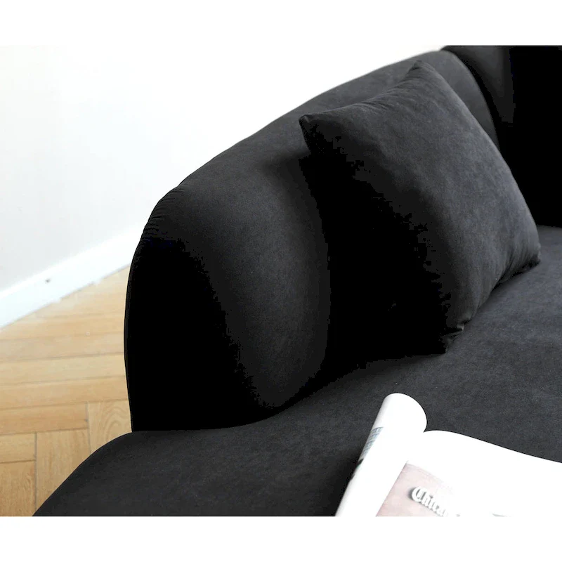 132.3 inch Large Half Moon Curved Sectional Sofa