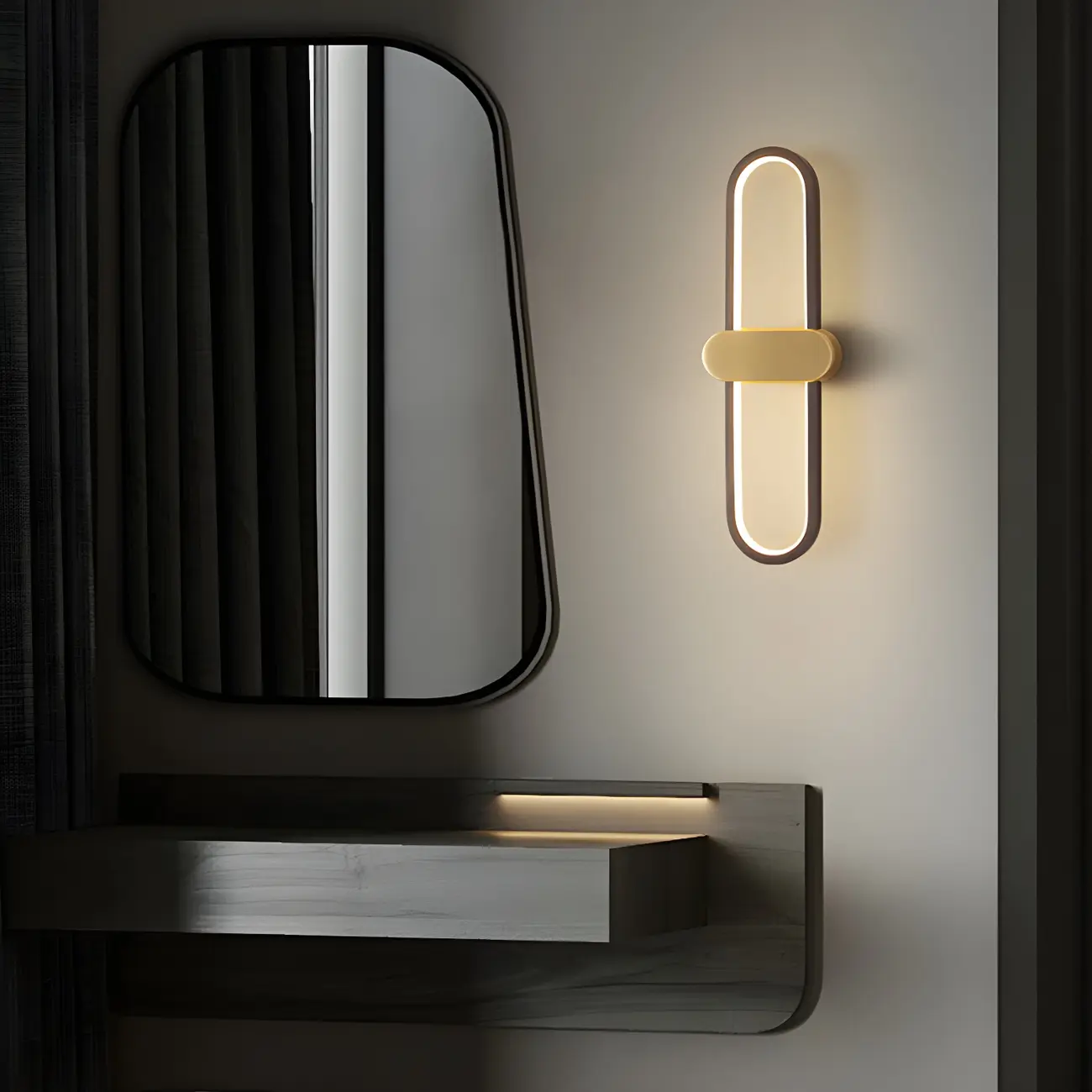 Classic Oval LED Vanity Light with Wall Mount for Bathroom