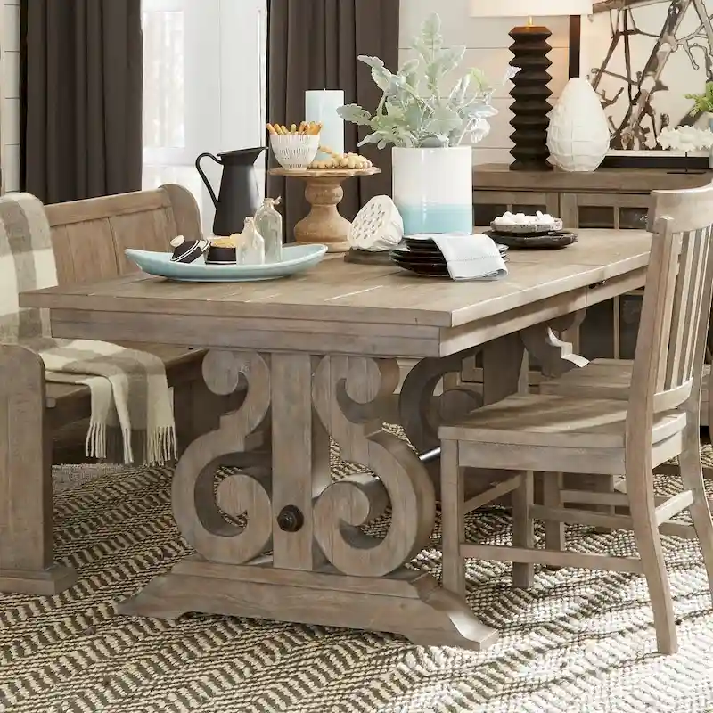 Dove Tail Grey Extendable Dining Table, Seats up to 10