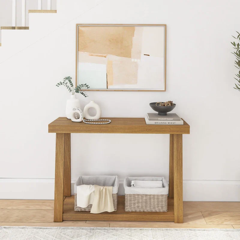 Classic console table with shelves - 46
