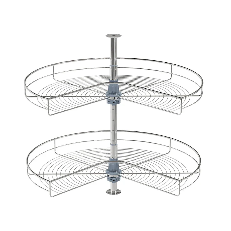 Grey 270° Double Shelf Lazy Susan - 32