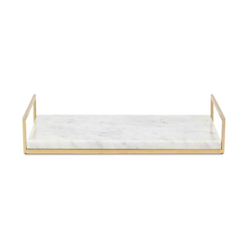 Sarraseau Marble and Gold Frame Tray