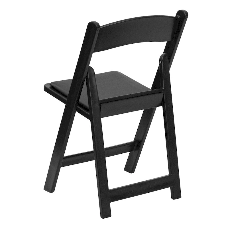 Lightweight Resin Folding Chairs with Vinyl Seats (Set of 4)