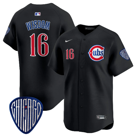 Chicago Cubs Patrick Wisdom Alternate Vapor Premier Limited Black Jersey