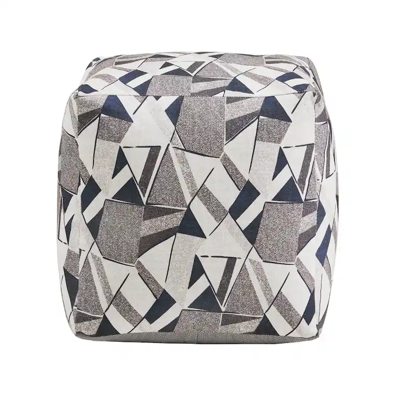 Upholstered Square Pouf Ottoman