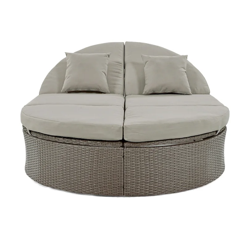 Patio 2-Person Daybed with Cushions and Pillows