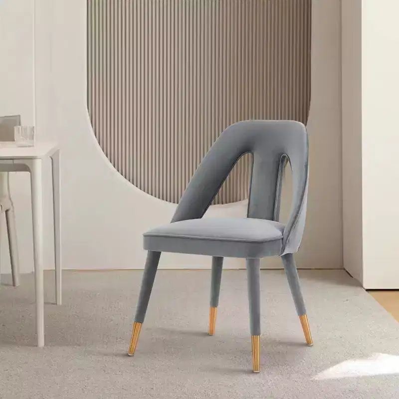 Neda Modern Velvet Upholstered Dining Chair - Manhattan Comfort