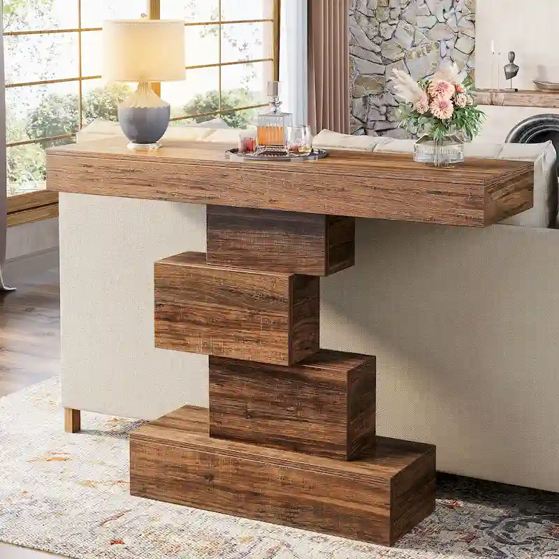 42.5 Inches Wood Farmhouse Console Sofa Table for Entryway Hallway