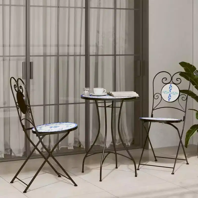 vidaXL Mosaic Bistro Set Terracotta and