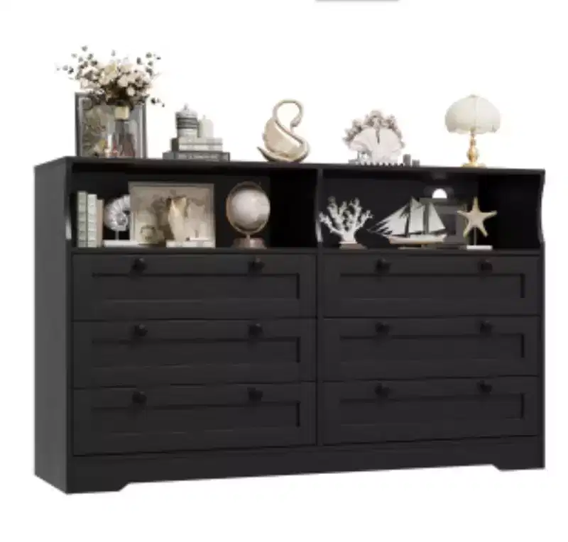6-Drawer Curved-Edge Chest - Bedroom/Living Room