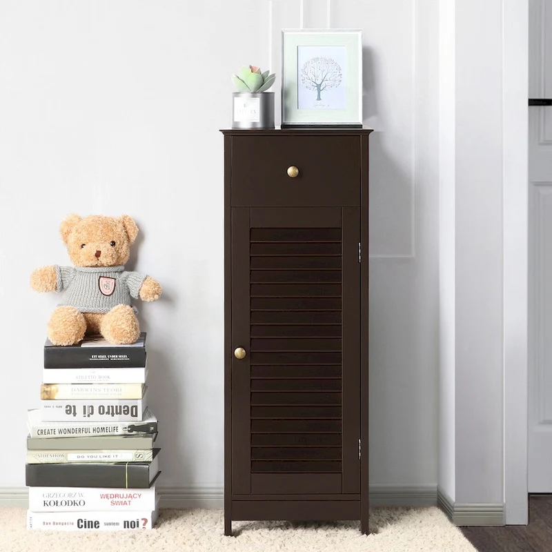 Yaheetech Bathroom Free Standing Storage Floor Cabinet with Drawers