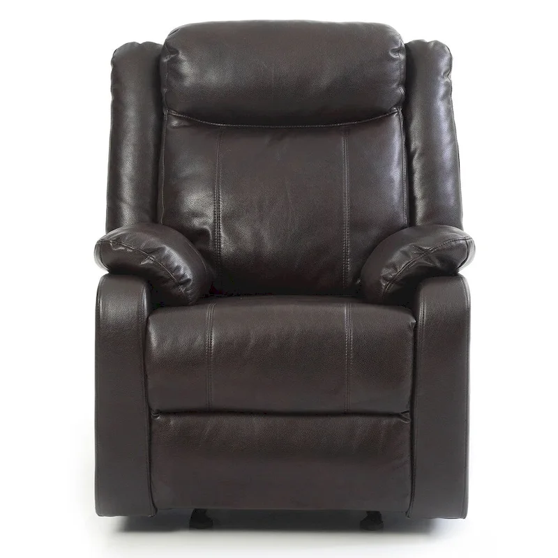 Faux Leather Rocking Recliner, Single Seat