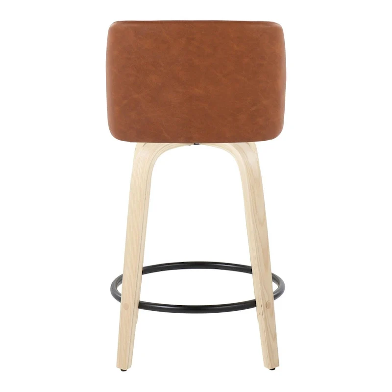 Carson Carrington Vallberga 24 Counter Stool with Natural Wood Base (Set of 2)