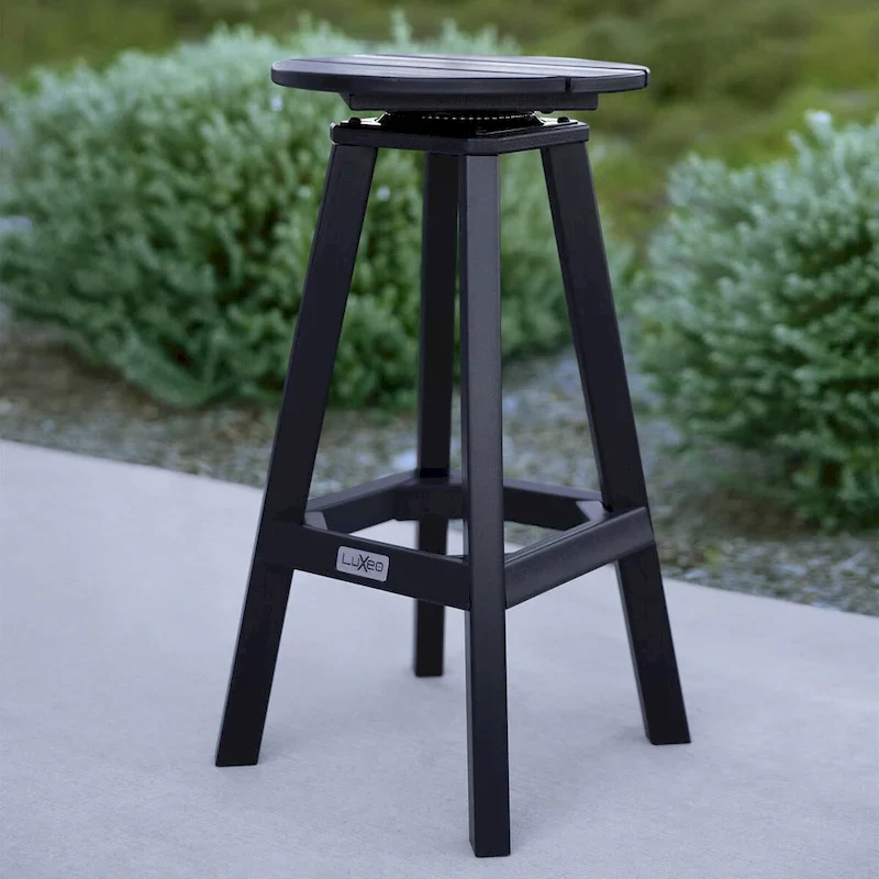 LuXeo Mason Round Swivel Bar Stool (Set of 2) - Set of 2