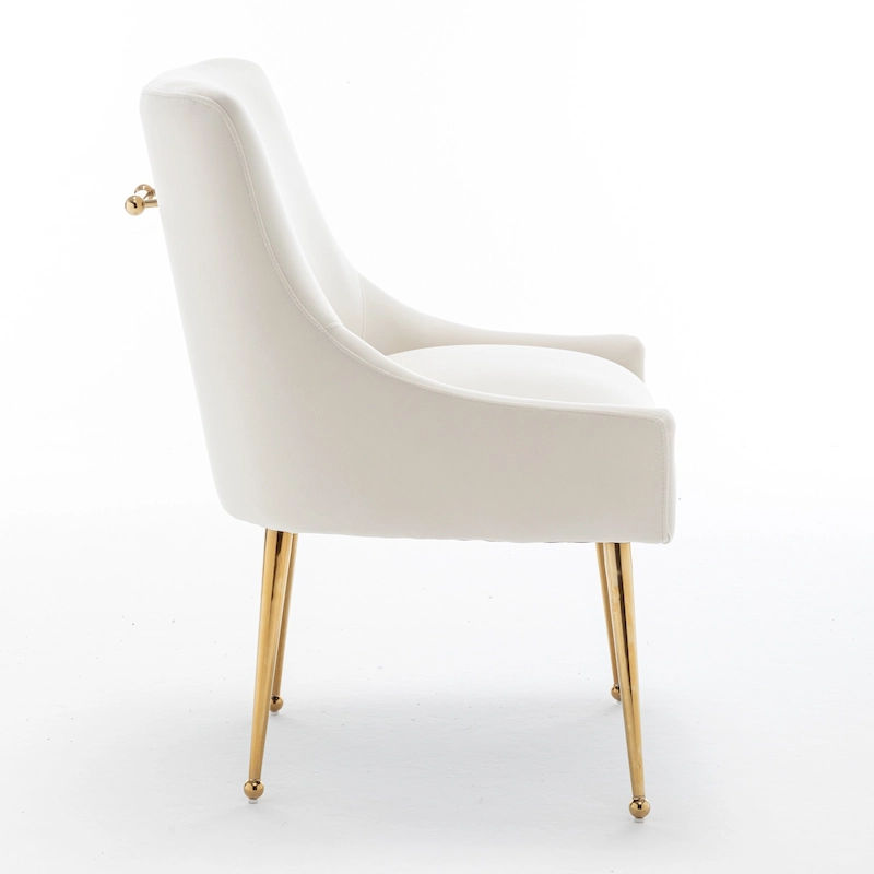 SEYNAR Velvet Upholstered Dining Chair Set of 6, Modern Glam Armless Side Chair