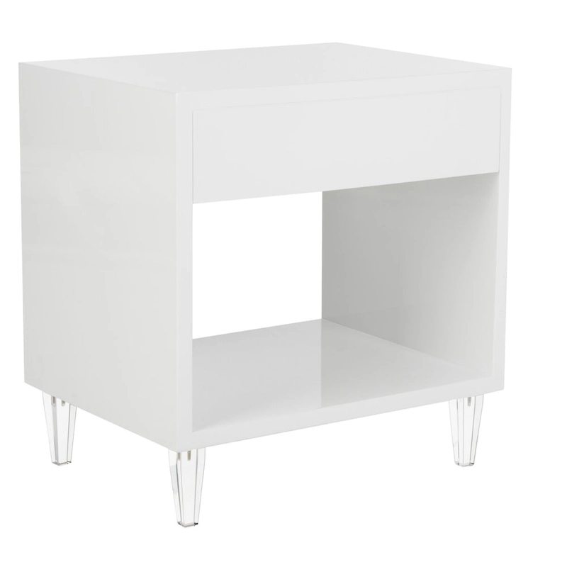 SAFAVIEH Couture Myrthe Eglomise Side Table- White - 24
