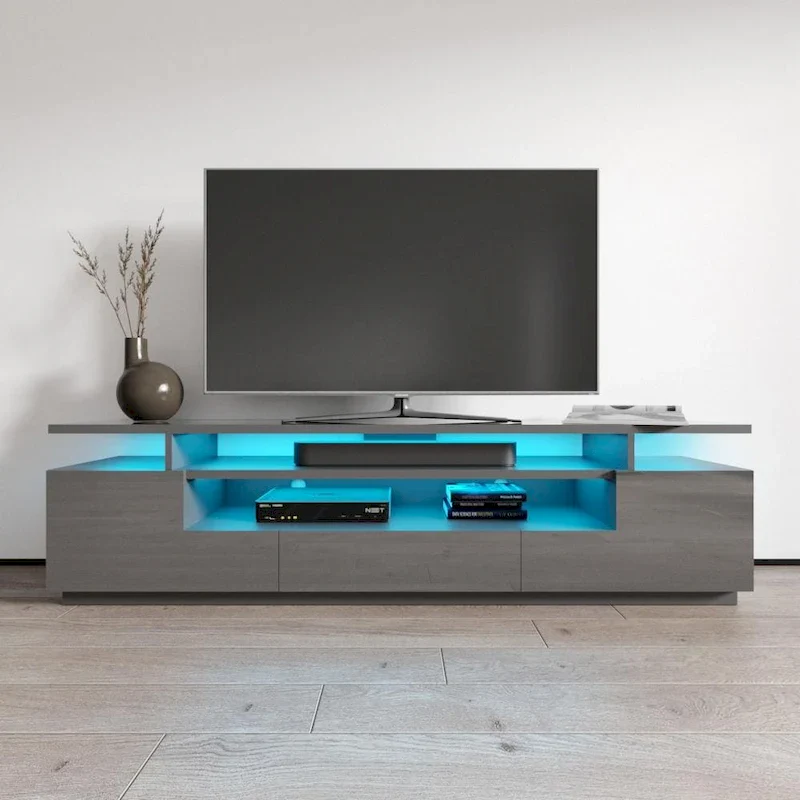 Strick & Bolton Sparkes 77-inch High Gloss TV Stand with LED Lights