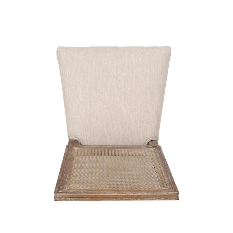 Regina French Country Wood and Cane Upholstered Dining Chair (Set of 6)