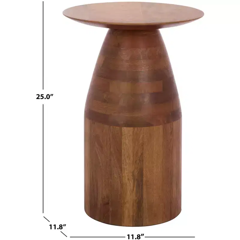 Karu Accent Table - ACC3224 - Walnut - Safavieh