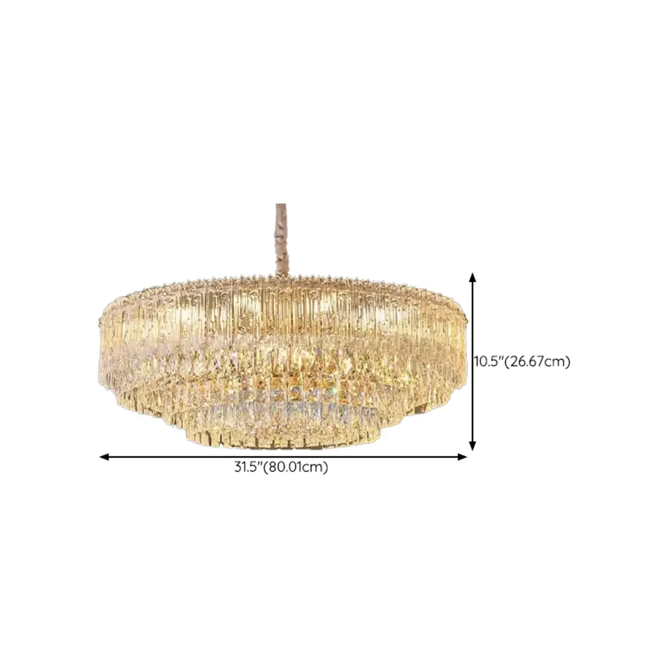 Adjustable Modern Luxury Crystal Chandelier with Multi-Tier