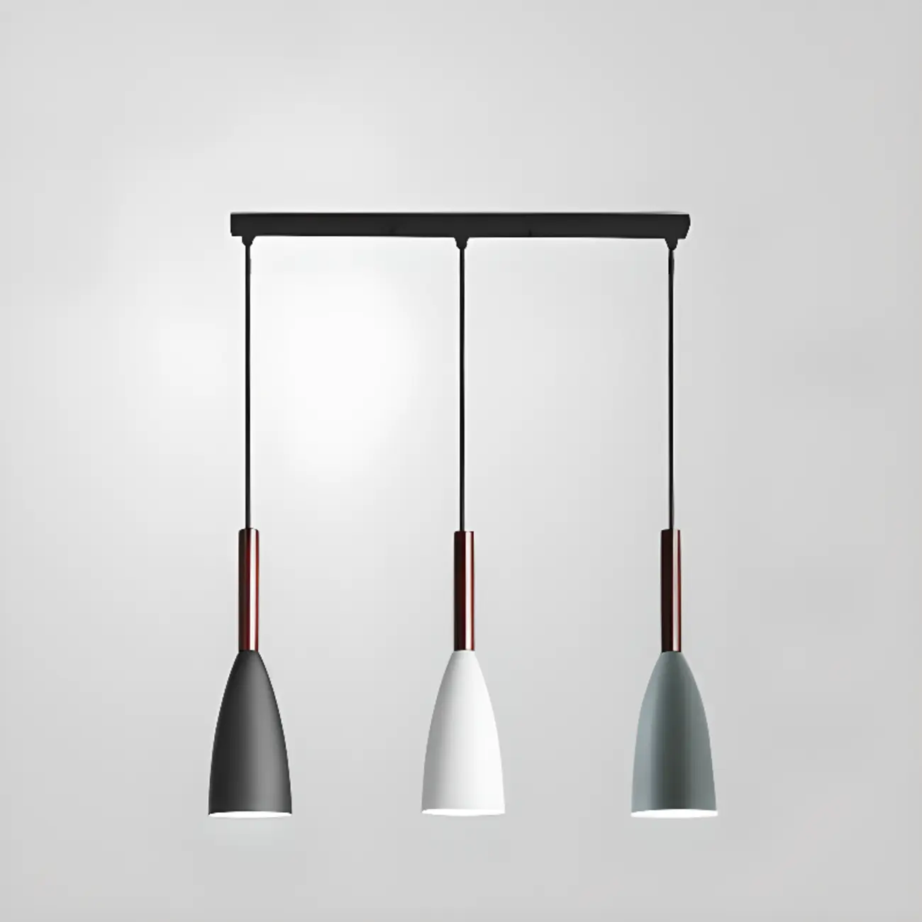 Modern Black Metal Rhombus Island Pendant Light for Kitchen
