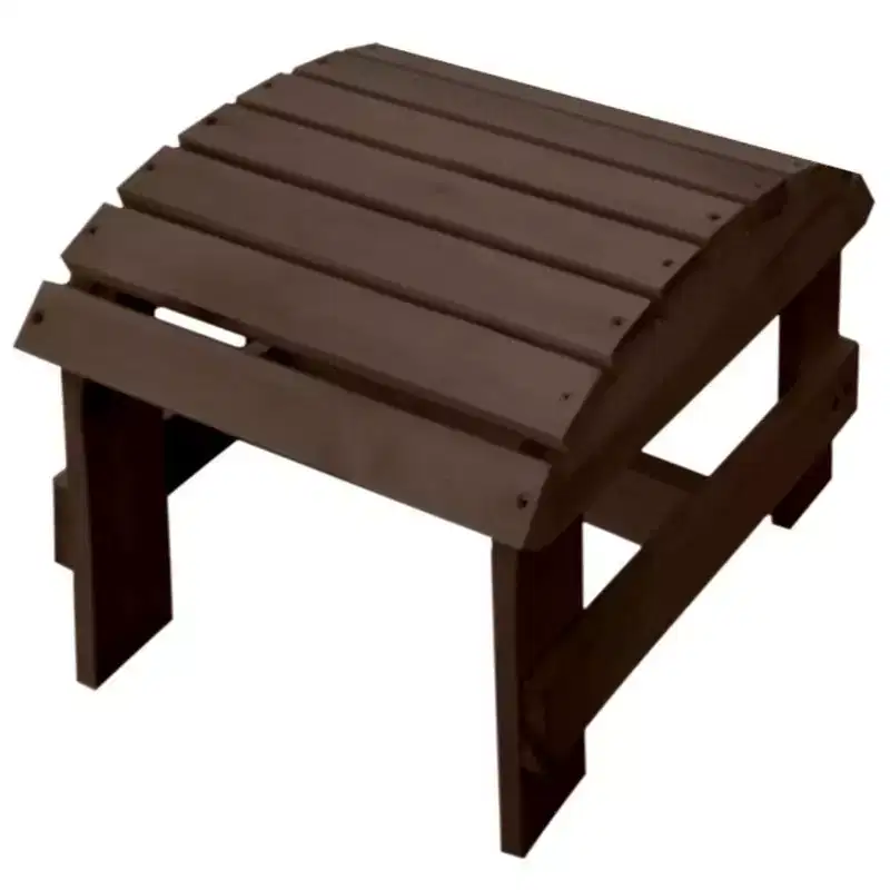 Jiallo Pine Ottoman Dark Brown