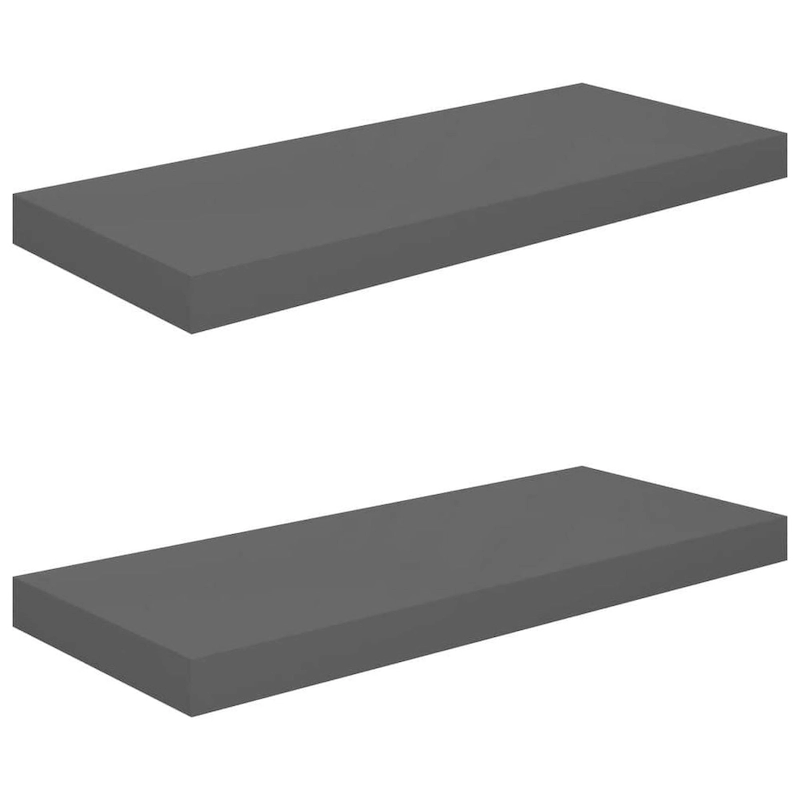 Floating Wall Shelves 2 pcs 23.6x9.3x1.5 MDF - 23.6 x 9.3 x 1.5 (L x W x H)
